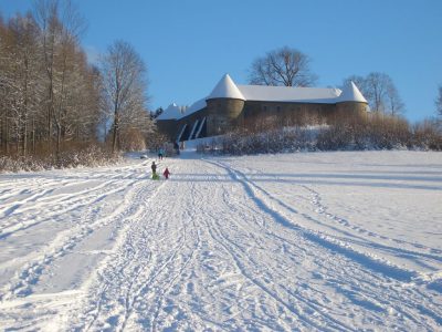 Burg im Winter